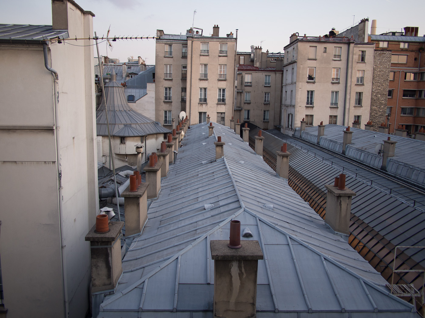 Parisian rooftops The test scene for an IBIS internal stabilization test with the Olympous OM-D